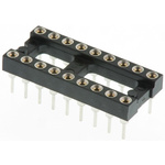Preci-Dip 2.54mm Pitch Vertical 18 Way, Through Hole Turned Pin Open Frame IC Dip Socket, 1A