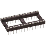 Preci-Dip 2.54mm Pitch Vertical 22 Way, Through Hole Turned Pin Open Frame IC Dip Socket, 1A