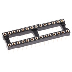 Preci-Dip 2.54mm Pitch Vertical 28 Way, Through Hole Turned Pin Open Frame IC Dip Socket, 1A