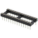 Preci-Dip 2.54mm Pitch Vertical 28 Way, Through Hole Turned Pin Open Frame IC Dip Socket, 1A
