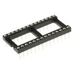 Preci-Dip 2.54mm Pitch Vertical 28 Way, Through Hole Turned Pin Open Frame IC Dip Socket, 1A