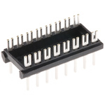 Aries Electronics 2.54mm Pitch 16 Way,Through Hole Mount IC Dip Header, Tin over Nickel, 2A