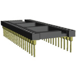 TE Connectivity, Economy 800 2.54mm Pitch Vertical 40 Way, Through Hole Stamped Pin Open Frame IC Dip Socket, 3A