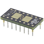 Winslow Straight Through Hole Mount 0.65 mm, 2.54 mm Pitch IC Socket Adapter, 16 Pin Female SOP to 16 Pin Male DIP