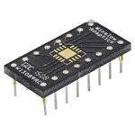 Winslow Straight Through Hole Mount 0.65 mm, 2.54 mm Pitch IC Socket Adapter, 16 Pin Female QFN to 16 Pin Male DIP