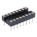 TE Connectivity 2.54mm Pitch Vertical 16 Way, Through Hole Standard Pin Closed Frame IC Dip Socket