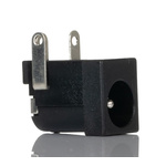 RS PRO Right Angle DC Socket Rated At 1A, 12.0 V, PCB Mount, length 14.5mm, Nickel