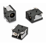 Wurth Elektronik, WR-DC Right Angle DC Socket Rated At 5.0A, 18.0 V, PCB Mount, length 8.0mm, Gold, Tin