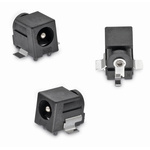Wurth Elektronik, WR-DC Right Angle DC Socket Rated At 5.0A, 24.0 V, PCB Mount, length 9.0mm, Gold, Tin