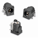 Wurth Elektronik, WR-DC Right Angle DC Socket Rated At 5.0A, 24.0 V, PCB Mount, length 9.0mm, Gold, Tin