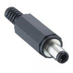 Lumberg, 1633 DC Plug Rated At 2.0A, 24.0 V, Cable Mount, length 46.5mm, Nickel