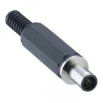 Lumberg, 1636 DC Plug Rated At 10.0A, 24.0 V, Cable Mount, length 71.1mm, Nickel