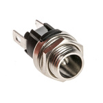 RS PRO DC Socket, Panel Mount, length 21.3mm, Gold, Nickel