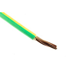 RS PRO Single Core Cable HO7Z-R Conduit & Trunking Cable, 25 mm² CSA , 450 V dc, 750 V ac, Green/Yellow LSZH 50m