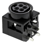Kycon, KPJX Right Angle DC Socket Rated At 7.5A, 48.0 V, PCB Mount, length 17.0mm, Tin