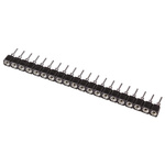 20 Way TE Connectivity Straight Through Hole 2.54mm SIL Socket, Solder, 1A