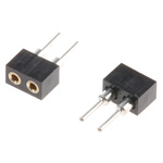 2 Way Preci-Dip Straight Through Hole 2mm SIL Socket, Solder, 3A 100 V ac, 150 V dc