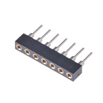 7 Way Preci-Dip Straight Through Hole 2mm SIL Socket, Solder, 3A 100 V ac, 150 V dc