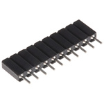 10 Way Preci-Dip Straight Through Hole 2.54mm SIL Socket, Solder, 3A 100 V ac, 150 V dc
