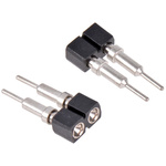 2 Way Preci-Dip Straight Through Hole 2.54mm Socket Contact Carrier, Solder, 3A 100 V ac, 150 V dc