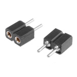 2 Way Preci-Dip Straight Through Hole 2.54mm SIL Socket, Solder, 3A 100 V ac, 150 V dc