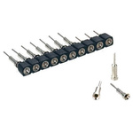 5 Way Preci-Dip Straight Through Hole 2.54mm Socket Contact Carrier, Solder, 3A 100 V ac, 150 V dc