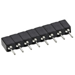 8 Way Preci-Dip Straight Through Hole 2.54mm SIL Socket, Solder, 3A 100 V ac, 150 V dc