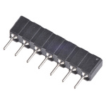 7 Way Preci-Dip Straight Through Hole 2.54mm SIL Socket, Solder, 3A 100 V ac, 150 V dc