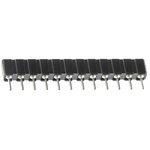 12 Way Preci-Dip Straight Through Hole 2.54mm SIL Socket, Solder, 3A 100 V ac, 150 V dc