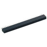 2 Way Preci-Dip Straight Through Hole 1.27mm SIL Socket, Solder, 1A 100 V ac, 150 V dc