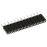 10 Way Preci-Dip Right Angle SMT 2.54mm SIL Socket, Solder, 3A 100 V ac, 150 V dc