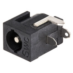 Switchcraft Right Angle DC Socket Rated At 5.0A, PCB Mount, length 14.5mm, Silver