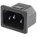 RS PRO C14 Snap-In IEC Connector Male, 10A, 250 V
