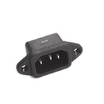 RS PRO Snap-In IEC Connector Male, 10A, 250 V