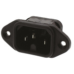 Bulgin C16 Panel Mount IEC Connector Male, 10A, 250 V