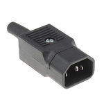 Bulgin C14 Cable Mount IEC Connector Male, 10A, 250 V