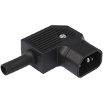 Bulgin C14 Right Angle Cable Mount IEC Connector Male, 10A, 250 V