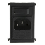 Bulgin C14 Snap-In IEC Connector Male, 10A, 250 V, Fuse Size 5 x 20mm