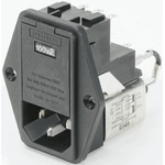Male IEC/EN 60939 IEC Filter Panel Mount 5 x 20mm,Solder,Rated At 6A,250 V ac Operating Frequency 0 → 400Hz