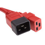RS PRO 2m Power Cable, C19, IEC to C20, IEC