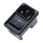 Schurter C14 Snap-In IEC Connector Male, 10A, 250 V