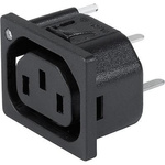 Schurter Snap-In IEC Connector Socket, 10A, 250 V