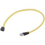 HARTING Cat6a Cable 1m, Yellow, Male RJ45/Male RJ45