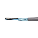 Alpha Wire 1 Pair Aluminium/Mylar Tape Multipair Industrial Cable 0.81 mm² Black, Grey