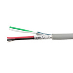 Alpha Wire 2 Pair Aluminium/Mylar Tape Multipair Industrial Cable 0.35 mm² Black, Grey