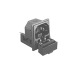 Bulgin Snap-In IEC Connector Male, 10A, 250 V, Fuse Size 5 x 20mm