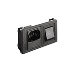 Bulgin Snap-In IEC Connector Male, 10A, 250 V, Fuse Size 5 x 20mm