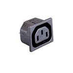 Bulgin Snap-In IEC Connector Male, 10A, 250 V