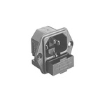 Bulgin Snap-In IEC Connector Male, 10A, 250 V, Fuse Size 5 x 20mm