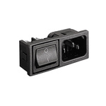 Bulgin Snap-In IEC Connector Male, 10A, 250 V, Fuse Size 5 x 20mm
